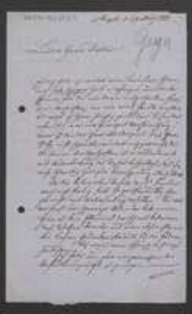 Brief von Carl Geyer an Unbekannt