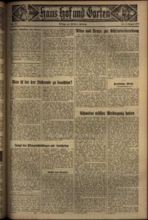 Vierte Ausgabe vom Sonntag, den 23. August 1936.
