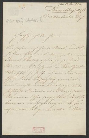 Brief an Unbekannt : 10.12.1863