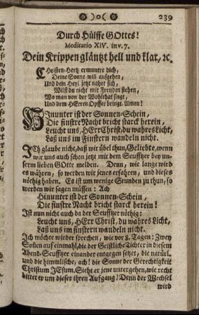 Durch Hülffe Gottes! Meditatio XIV.