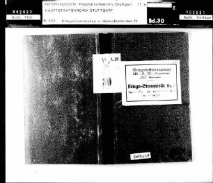 Kriegsstammrolle des Stabes - Unteroffiziere
