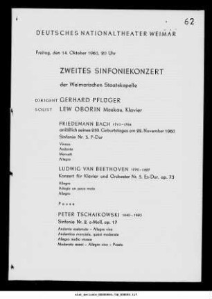 Zweites Sinfoniekonzert
