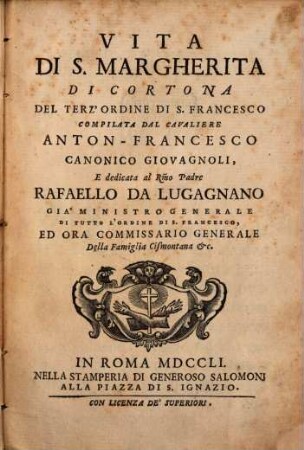 Vita di S. Margherita di Cortona
