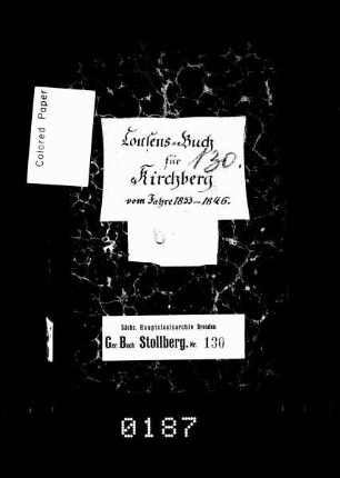 Konsensbuch von Kirchberg (bei Stollberg)