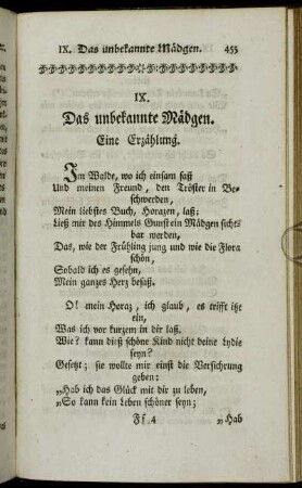 IX. Das unbekannte Mädgen.