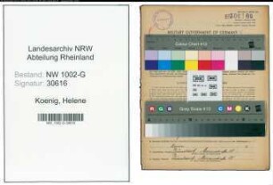 Entnazifizierung Helene Koenig, geb. 05.03.1899 (Haendlerin)