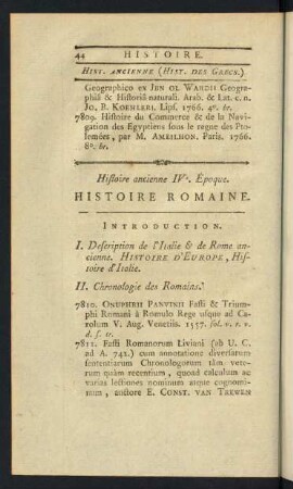 Histoire Romaine.