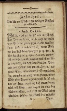 Gebether, Um die 12 Früchte des heiligen Geistes zu erlangen.