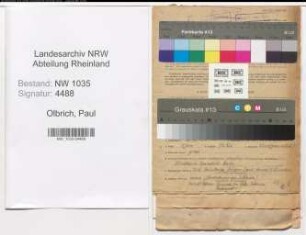Entnazifizierung Paul Olbrich , geb. 26.08.1892 (Kaufmaennischer Angestellter)