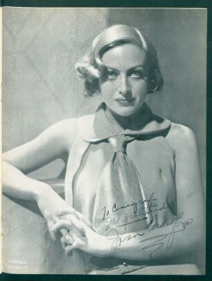 Joan Crawford - [Fotografía con la firma de la actriz]