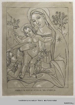 Madonna mit Kind und dem Johannesknaben (nach einem Bild der ehemaligen Sammlung Ramboux, heute im Budapester Szépmüvészeti Múzeum)