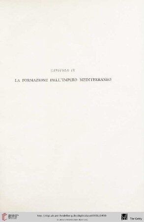 Capitolo IX: La formazione dell'impero mediterraneo