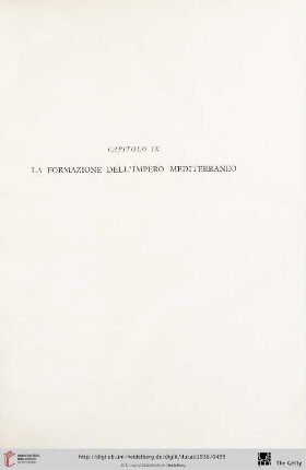 Capitolo IX: La formazione dell'impero mediterraneo