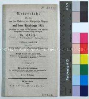 Übersicht über die von den Ständen des Königreichs Bayern auf dem Landtage 1831 gefassten Beschlüsse