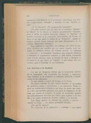 Las doctrinas y la realidad