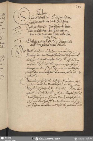 Clage Der Landtschafft des Budißinischenn Creyßes, wieder die Stadt Budißinn