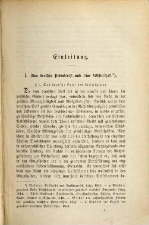 Handbuch des deutschen Privatrechts. 1