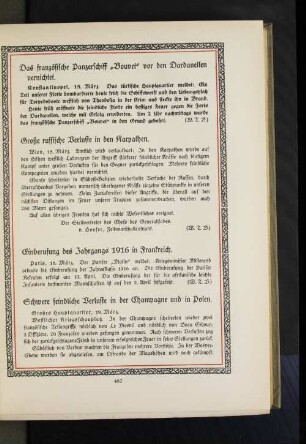 Große russische Verluste in den Karpathen.