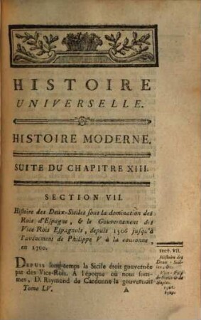 Histoire Universelle, Depuis Le Commencement Du Monde Jusqu'a Présent, 95. Contenant la fin de l'Histoire de Naples et des Deux-Siecles, et l'Histoire de la Suisse et des Cantons qui composent la Confédération Helvétique jusqu'en 1443
