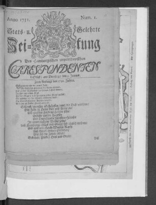 Zum Anfange des 1731. Jahres.