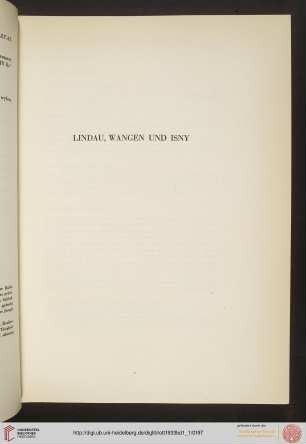 Lindau, Wangen und Isny