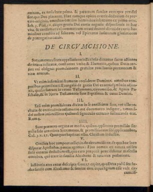 De Circumcisione.