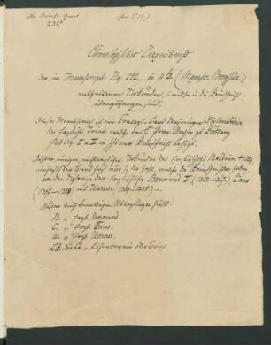 Chronologisches Verzeichnis zu Registrum Boemundi, Cunonis et Werneri archiepiscoporum Treverensium