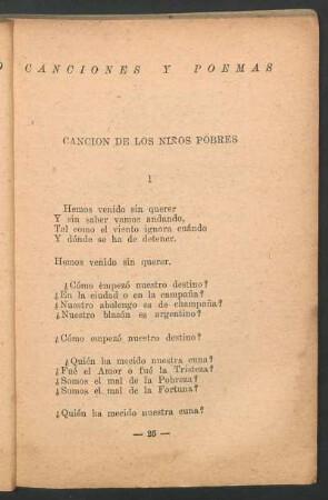Canción de los niños pobres