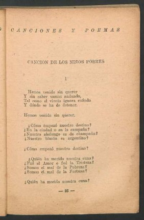 Canción de los niños pobres