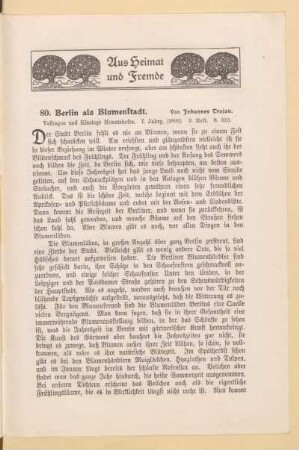 Aus Heimat und Fremde