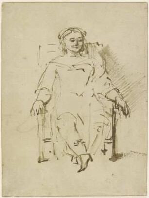 Sitzende Frau
