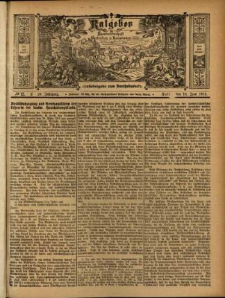 Ausgabe vom Sonntag, den 14. Juni 1914.