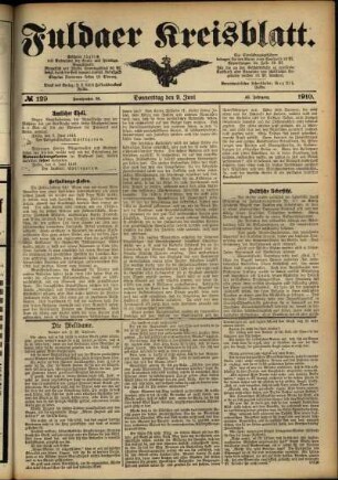 Ausgabe vom Donnerstag, den 09. Juni 1910.