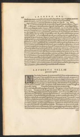 Laurentii Vallae peroratio operis.