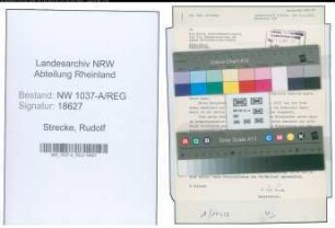 Entnazifizierung Rudolf Strecke , geb. 25.12.1900 ()