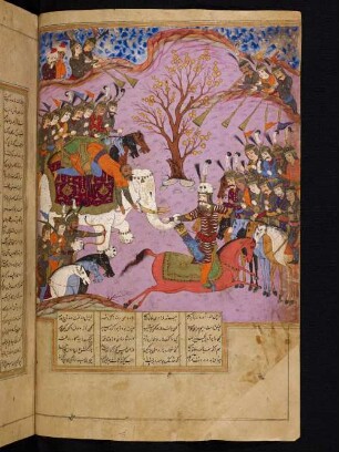 Illustration: Rustam besiegt den Ḫāqān von Čīn