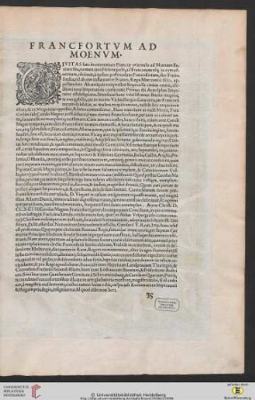 Francfortum ad Moenum (Frankfurt/M.)