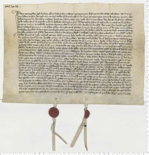 Testament der Ghese, Witwe des Albert Lubbersteden, besiegelt durch die Ratsmannen Godeke Tzerstede und Johan van Ollensen