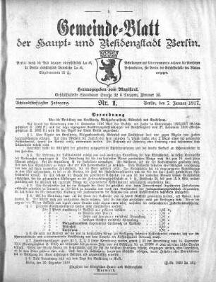1917,1: Nr. 1, 7. Januar 1917