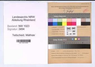 Entnazifizierung Mathias Teitscheid , geb. 03.02.1891 (Postobersekretaer)