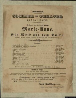 Marie-Anne oder: Ein Weib aus dem Volke