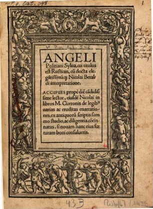 Sylva, cui titulus est Rusticus
