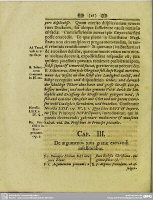 Cap. III. De argumentis juris gratiae exercendi infallibilibus