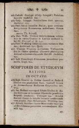 Scriptores de Studiorum ratione.