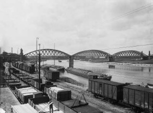 Riesa, Eisenbahn- und Straßenbrücke
