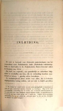 Nederlandsch Indië in de staten-generaal sedert de grondwet van 1814 : Eene bijdrage tot de geschiedenis der Koloniale politiek in Nederland, 1