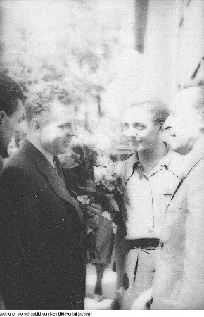 Besuch von Nikolai Michailow, 1. Sekretär des Komsomol, in Sachsen, Mai 1951