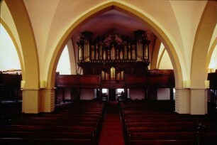 Marktkirche, Detmold, Innenansicht, Detail; farbig
