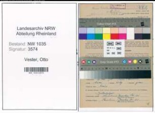 Entnazifizierung Otto Vester , geb. 27.05.1900 (Lehrer)