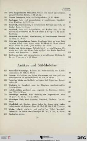 Antikes und Stil-Mobiliar (Nr. 197-221)